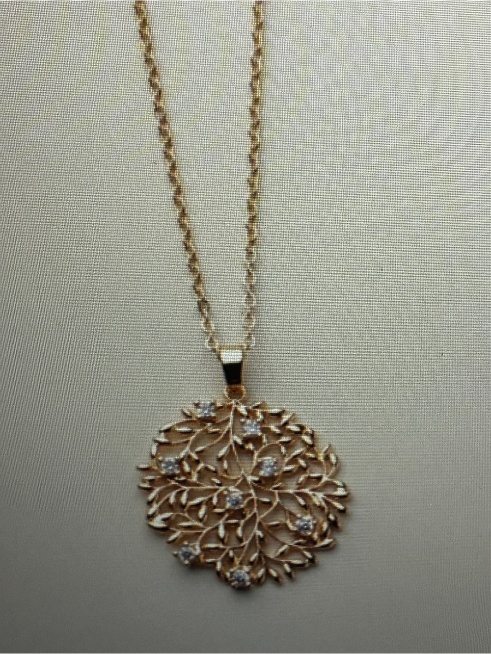 Golden Vines Pendant Necklace